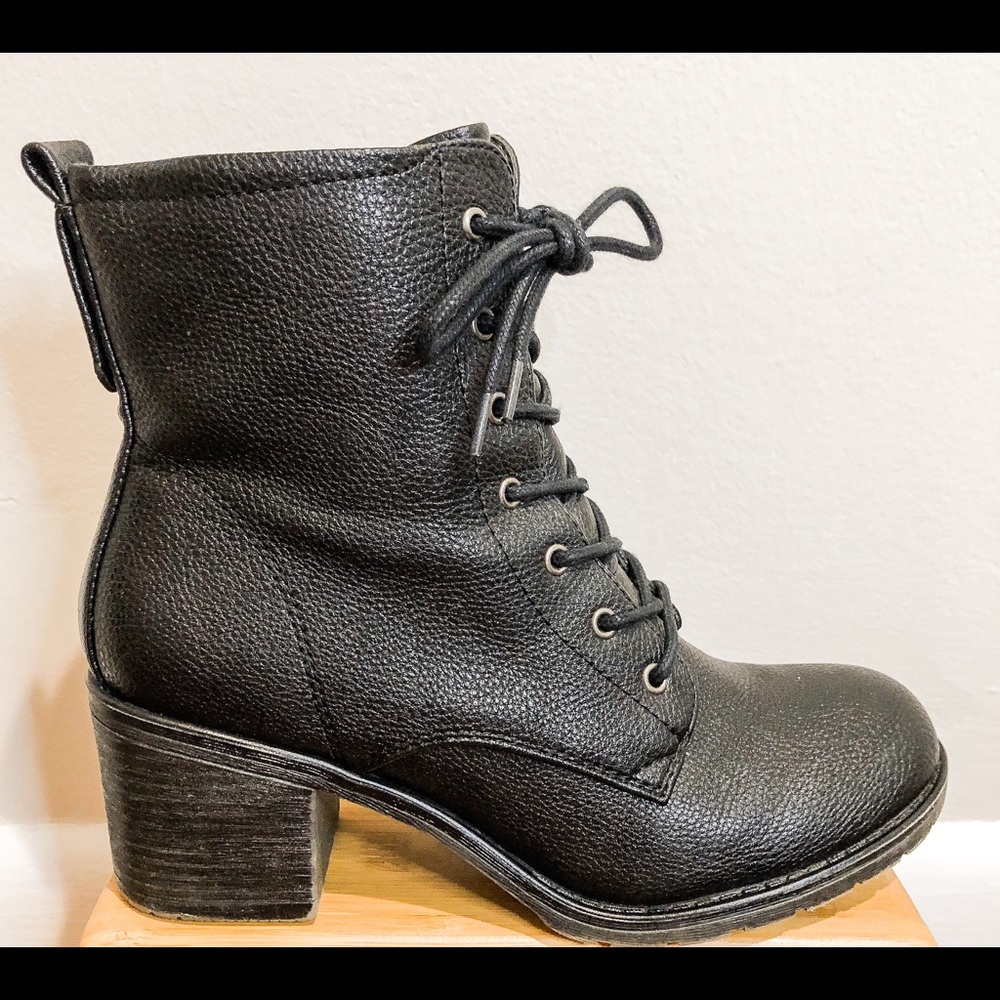 BareTraps Black Deezie Mid-Calf Combat Boots